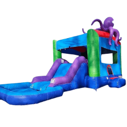 Octopus Bounce House W/ Slide (Wet)